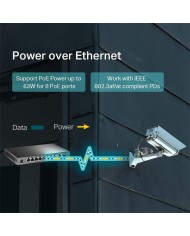 SWITCH TP-LINK GIGABIT 8 PUERTOS POE + 1 SFP TL-SG1210P