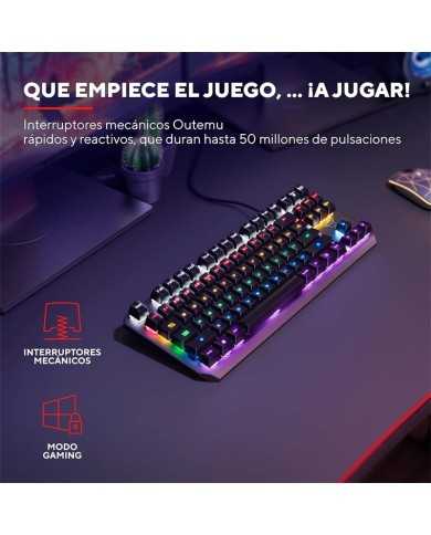 TECLADO TRUST GAMING GXT 834 CALLAZ MECANICO TKL USB RGB TECLADO TRUST GAMING GXT 834 CALLAZ MECANICO TKL USB RGB