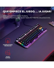 TECLADO TRUST GAMING GXT 834 CALLAZ MECANICO TKL USB RGB