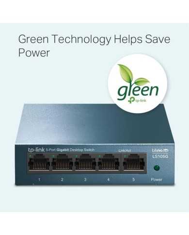 SWITCH TP-LINK GIGABIT 5 PUERTOS LS105G METALICO SWITCH TP-LINK GIGABIT 5 PUERTOS LS105G METALICO