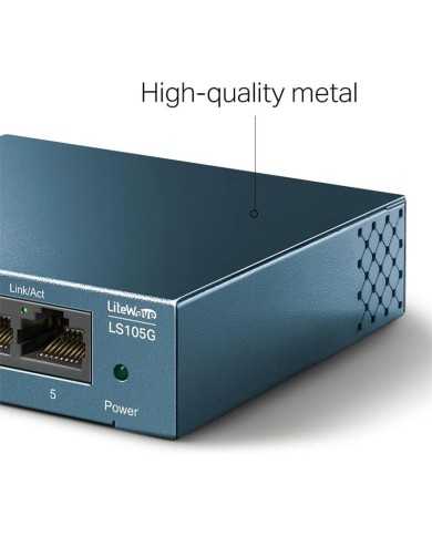 SWITCH TP-LINK GIGABIT 5 PUERTOS LS105G METALICO SWITCH TP-LINK GIGABIT 5 PUERTOS LS105G METALICO
