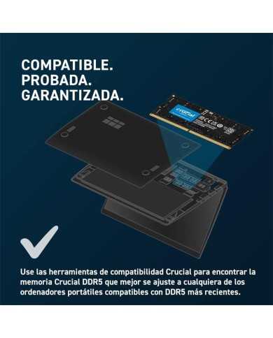MEMORIA SODIMM 16GB CRUCIAL DDR5 4800MHZ MEMORIA SODIMM 16GB CRUCIAL DDR5 4800MHZ