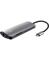 HUB TRUST DALYX USB-C 7 EN 1 HDMI USB-C USB MICRO SD RJ45 SILVER HUB TRUST DALYX USB-C 7 EN 1 HDMI USB-C USB MICRO SD RJ45 SILVER