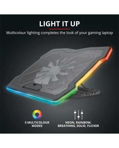 SOPORTE + VENTILADOR TRUST GXT1126 AURA REFRIGERACION RGB SOPORTE + VENTILADOR TRUST GXT1126 AURA REFRIGERACION RGB