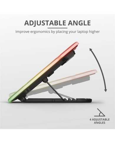 SOPORTE + VENTILADOR TRUST GXT1126 AURA REFRIGERACION RGB SOPORTE + VENTILADOR TRUST GXT1126 AURA REFRIGERACION RGB