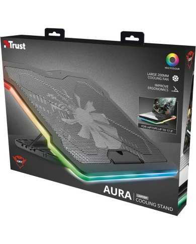 SOPORTE + VENTILADOR TRUST GXT1126 AURA REFRIGERACION RGB SOPORTE + VENTILADOR TRUST GXT1126 AURA REFRIGERACION RGB