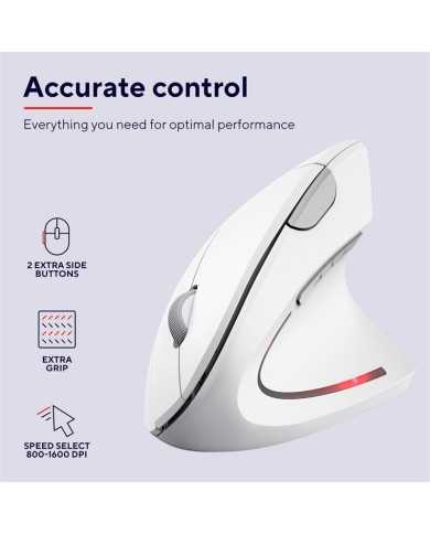 RATON TRUST VERTO WIRELESS ERGONOMIC WHITE RATON TRUST VERTO WIRELESS ERGONOMIC WHITE
