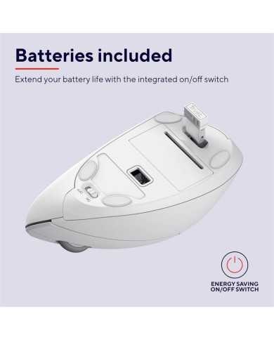 RATON TRUST VERTO WIRELESS ERGONOMIC WHITE RATON TRUST VERTO WIRELESS ERGONOMIC WHITE