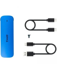 CAJA EXTERNA TOOQ ALUMINIO SSD M.2 NVME USB 3.1 BLUE