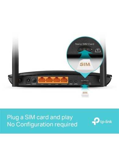 WIRELESS ROUTER TP-LINK ARCHER MR500 DUAL BAND AC1200 4G LTE