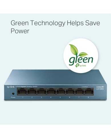 SWITCH TP-LINK GIGABIT 8 PUERTOS LS108G METALICO SWITCH TP-LINK GIGABIT 8 PUERTOS LS108G METALICO