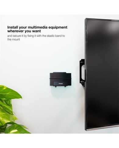 SOPORTE DE PARED UNIVERSAL TOOQ PARA ROUTER MINI PC MULTIMEDIA 5KG BLACK