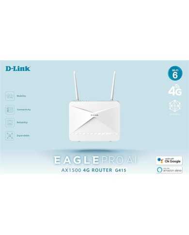 WIRELESS ROUTER D-LINK G415 EAGLE PRO AI 4G 1500MBPS
