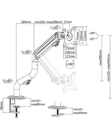 SOPORTE TV MONITOR AISENS 17-32 8KG INCLINABLE/GIRATORIO SOPORTE TV MONITOR AISENS 17-32 8KG INCLINABLE/GIRATORIO
