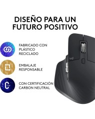 RATON LOGITECH MX MASTER 3S WIRELESS 8000DPI 7 BOTONES BLACK