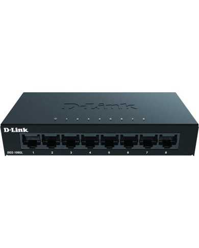 SWITCH D-LINK GIGABIT 8 PUERTOS DGS-108GL METALICO