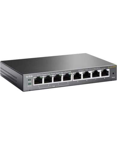 SWITCH TP-LINK GIGABIT 8 PUERTOS TL-SG108PE EASY SMART GESTIONABLE 4 POE