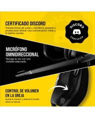AURICULARES + MICROFONO CORSAIR VOID USB ELITE GAMING HEADSET RGB 7.1 BLACK