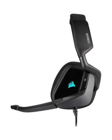 AURICULARES + MICROFONO CORSAIR VOID USB ELITE GAMING HEADSET RGB 7.1 BLACK