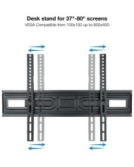 SOPORTE TV MONITOR TOOQ 37-80 40KG INCLINABLE/GIRATORIO BLACK SOPORTE TV MONITOR TOOQ 37-80 40KG INCLINABLE/GIRATORIO BLACK