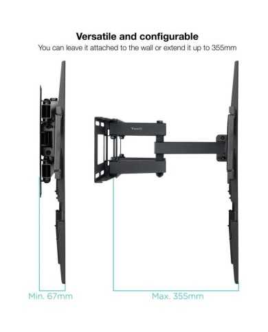 SOPORTE TV MONITOR TOOQ 37-80 40KG INCLINABLE/GIRATORIO BLACK SOPORTE TV MONITOR TOOQ 37-80 40KG INCLINABLE/GIRATORIO BLACK