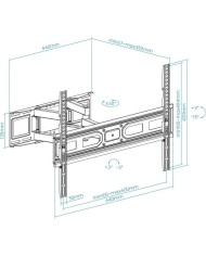 SOPORTE TV MONITOR TOOQ 37-80 40KG INCLINABLE/GIRATORIO BLACK SOPORTE TV MONITOR TOOQ 37-80 40KG INCLINABLE/GIRATORIO BLACK