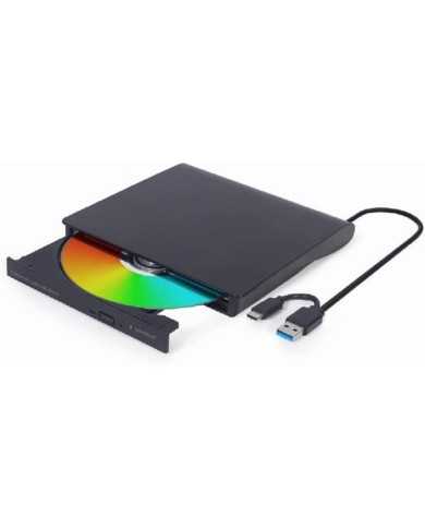 REGRABADORA EXTERNA DVD GEMBIRD DUAL USB 3.1 + USB-C BLACK REGRABADORA EXTERNA DVD GEMBIRD DUAL USB 3.1 + USB-C BLACK