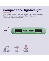 POWERBANK TRUST PRIMO SLIM 10000MAH X2 USB-A + USB-C + MICRO-USB ECO GREEN POWERBANK TRUST PRIMO SLIM 10000MAH X2 USB-A + USB-C + MICRO-USB ECO GREEN