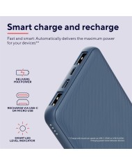 POWERBANK TRUST PRIMO SLIM 10000MAH X2 USB-A + USB-C + MICRO-USB ECO BLUE POWERBANK TRUST PRIMO SLIM 10000MAH X2 USB-A + USB-C + MICRO-USB ECO BLUE
