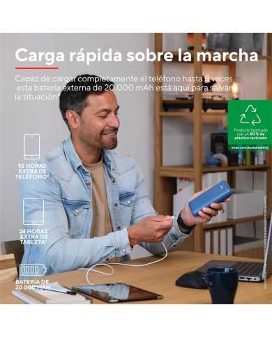 POWERBANK TRUST REDOH 20000MAH USB-A + X2 USB-C BLUE POWERBANK TRUST REDOH 20000MAH USB-A + X2 USB-C BLUE