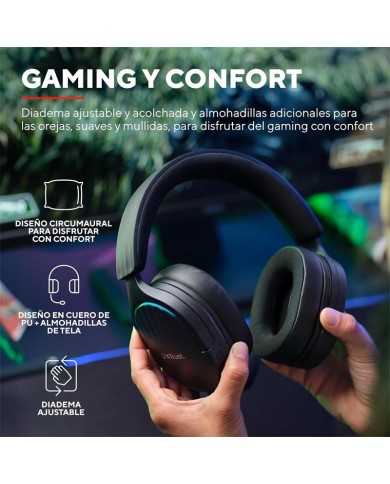 AURICULARES + MICROFONO TRUST GAMING RGB GXT 490 FAYZO HEADSET 7.1 BLACK AURICULARES + MICROFONO TRUST GAMING RGB GXT 490 FAYZO HEADSET 7.1 BLACK