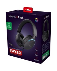 AURICULARES + MICROFONO TRUST GAMING RGB GXT 490 FAYZO HEADSET 7.1 BLACK