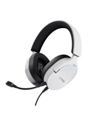 AURICULARES + MICROFONO TRUST GAMING RGB GXT 490W FAYZO HEADSET 7.1 WHITE