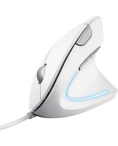 RATON TRUST VERTO USB ERGONOMIC WHITE
