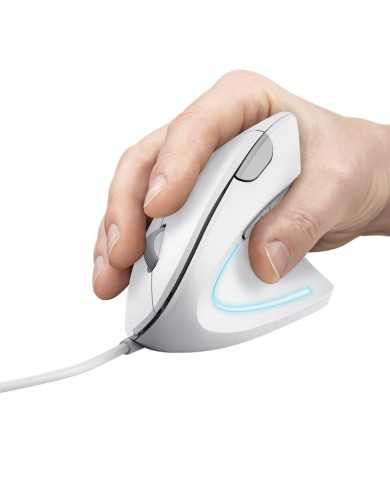 RATON TRUST VERTO USB ERGONOMIC WHITE