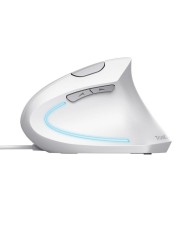 RATON TRUST VERTO USB ERGONOMIC WHITE