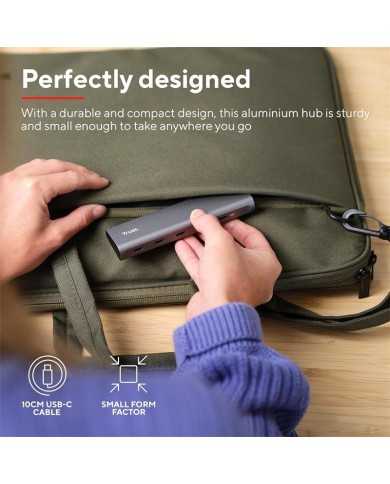 HUB USB-C TRUST 5 PUERTOS HALYX USB-C 3.2 HUB USB-C TRUST 5 PUERTOS HALYX USB-C 3.2