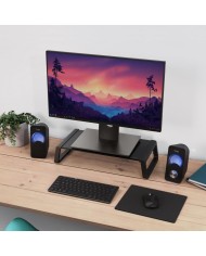 SOPORTE SOBREMESA TRUST MONTA TV/MONITOR CRISTAL ERGONOMIC BLACK SOPORTE SOBREMESA TRUST MONTA TV/MONITOR CRISTAL ERGONOMIC BLACK