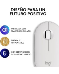 RATON LOGITECH PEBBLE 2 M350S WIRELESS WHITE