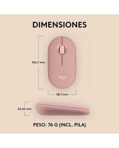 RATON LOGITECH PEBBLE 2 M350S WIRELESS ROSE RATON LOGITECH PEBBLE 2 M350S WIRELESS ROSE