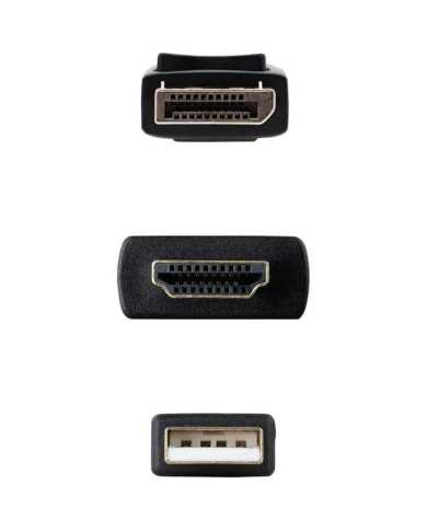 CABLE CONVERSOR NANOCABLE HDMI A DISPLAYPORT 1.8M BLACK