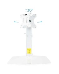 SOPORTE DE MESA TV MONITOR TOOQ REG.ALTURA GIR. INCL. 17-27 WHITE