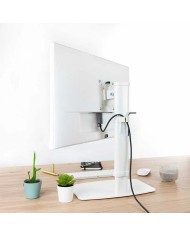 SOPORTE DE MESA TV MONITOR TOOQ REG.ALTURA GIR. INCL. 17-27 WHITE