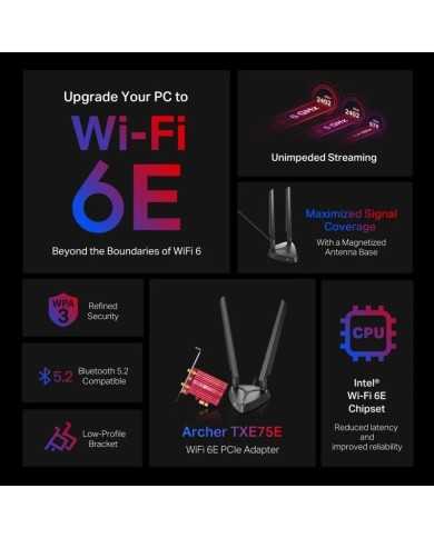 WIRELESS REPEATER TP-LINK AXE5400 WIFI 6E TRI-BAND MESH PACK 2 DECO XE75