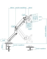 SOPORTE DE MESA TV MONITOR TOOQ ERGONOMICO ASISTIDO 17-32 BLACK/SILVER SOPORTE DE MESA TV MONITOR TOOQ ERGONOMICO ASISTIDO 17-32 BLACK/SILVER