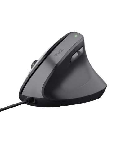 RATON TRUST BAYO II ERGONOMICO 2400 DPI USB BLACK