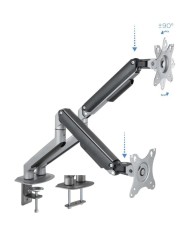 SOPORTE DE MESA TV/MONITOR TOOQ DB4132TNR-G 17-32 2 BRAZOS ASISTIDO GREY