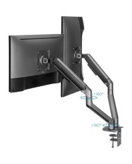 SOPORTE DE MESA TV/MONITOR TOOQ DB4132TNR-G 17-32 2 BRAZOS ASISTIDO GREY