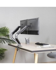 SOPORTE DE MESA TV/MONITOR TOOQ DB4132TNR-G 17-32 2 BRAZOS ASISTIDO GREY