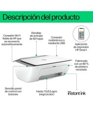 IMPRESORA HP DESKJET MULTIFUNCION 2820E COLOR WIFI WHITE
